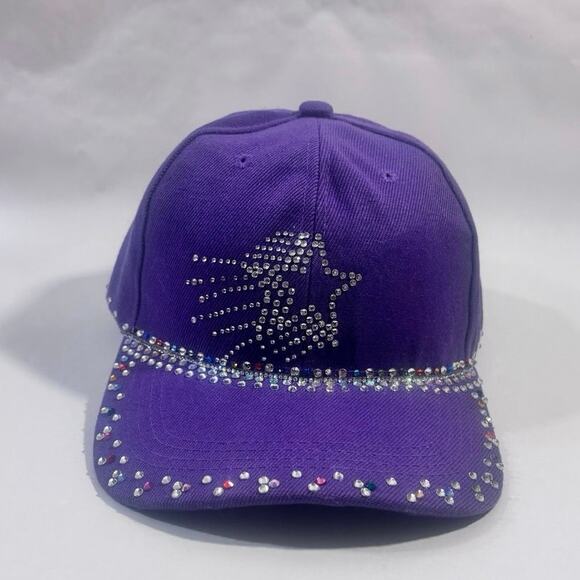 Handmade Rhinestone Studded Shooting Star Streetwear Shiny Bling Baseball Cap - Picture 1 of 11